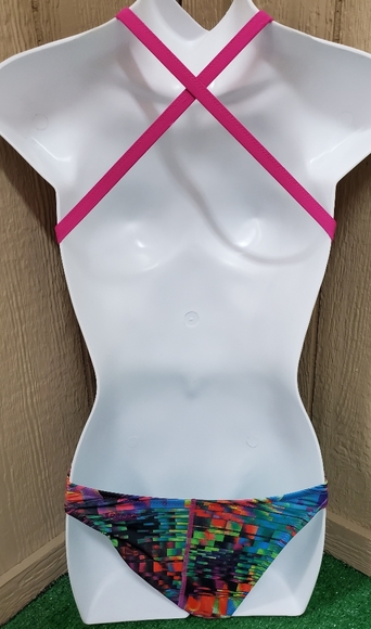 Speedo Swimsuit Eye Spy Printed Vee 2 Women's One- - Picture 3 of 9